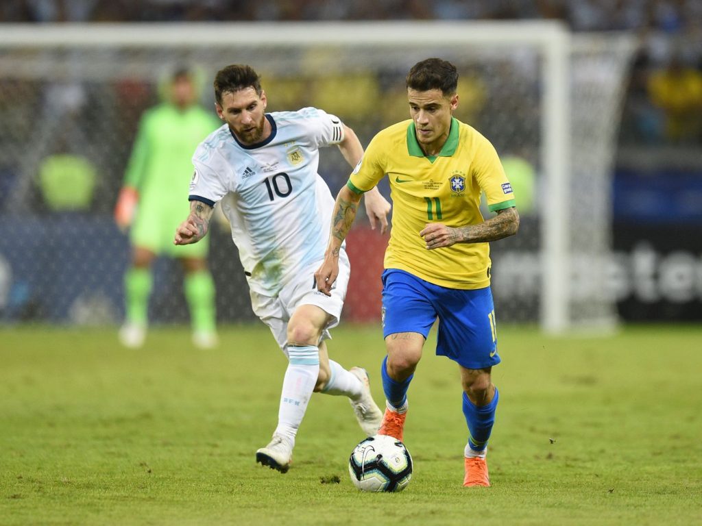 Brazil against Argentina from the last year Qualifier game.