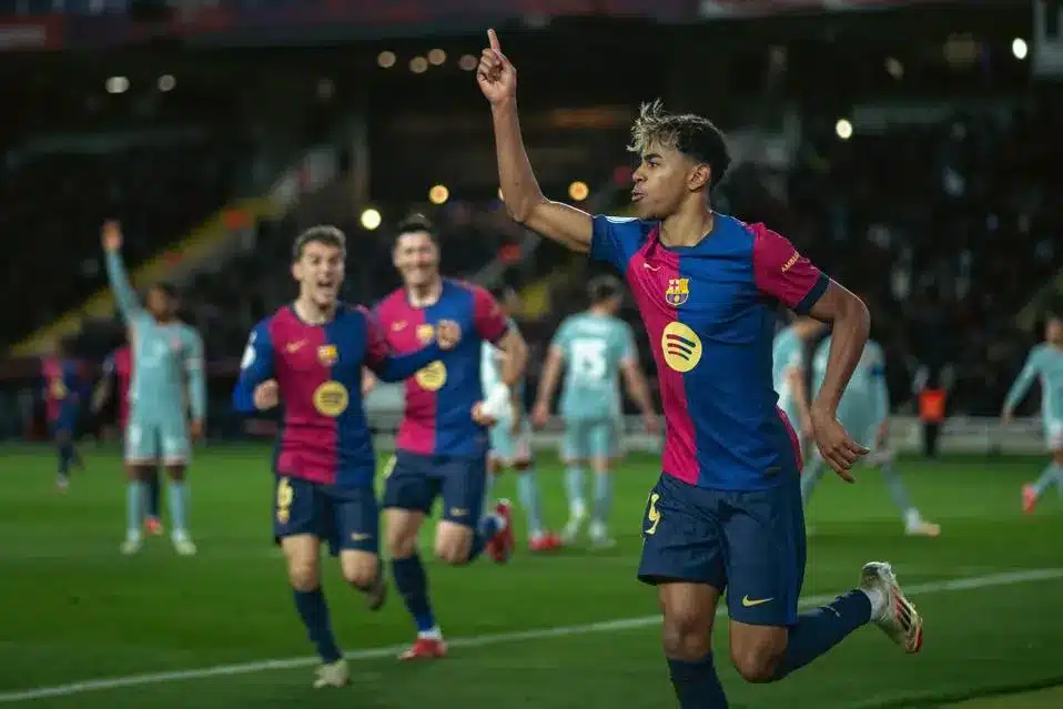 FC Barcelona's young star Forward Lamine Yamal. 