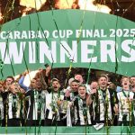 Newcastle United wins the Carabao Cup 2025.