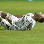 Neymar Jr crying in Pain after an injury.